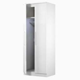 Portland Tall Plain Double Wardrobe - Tall Plain Double Wardrobe - GGDG - Grey Gloss & Dusk Grey - thumbnail 4