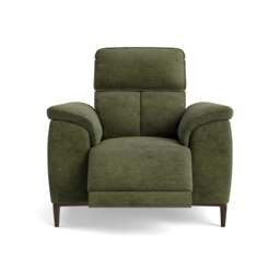 Loma Recliner Armchair - Power Recliner Chair USB Fabric - Power Recliner with USB - FAB-NTS - 16 OLIVE GREEN - thumbnail 1