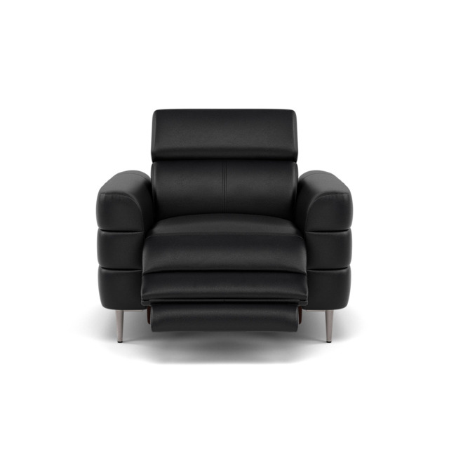 Hoy Recliner Armchair - Chair W/ Power Recliner W/ Manual Headrest Cat M - Power with Manual Headrest - M5657 Melbourne Black - image 1