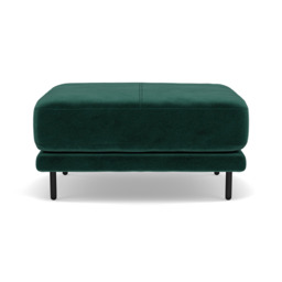 Morris Footstool - Rectangular Footstool Fabric - FAB-MEG-37  EMERALD GREEN - thumbnail 1