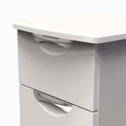 Colton 2 Drawer Bedside Cabinet - 2 Drawer Bedside Cabinet - GGDG - Grey Gloss & Dusk Grey - thumbnail 9