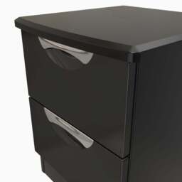 Colton 2 Drawer Bedside Cabinet - 2 Drawer Bedside Cabinet - GGDG - Grey Gloss & Dusk Grey - thumbnail 3
