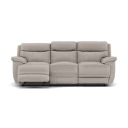 Tranquil 3 Seater Recliner Sofa - 3 Seater Sofa 2 Power Recliners Fabric - Power Recliner with USB - BFA-MAD-02 SILVER GREY - thumbnail 1
