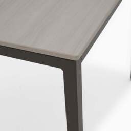 Phase Side Table - End Table Latte Tones (Buwen) Matt Ceramic / Warm Brown Metal Frame - thumbnail 4