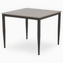 Phase Side Table - End Table Latte Tones (Buwen) Matt Ceramic / Warm Brown Metal Frame