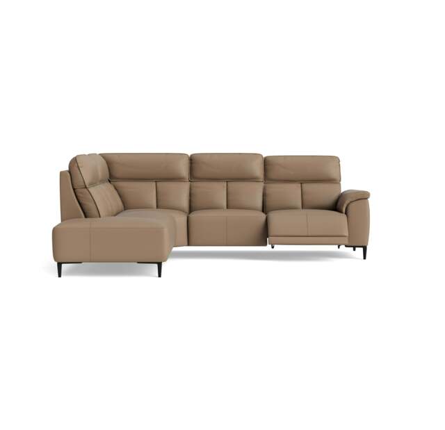 Loma Large Corner Sofa - Combination 1 Left Terminal with 2.5 Right Power 2 Pieces Cat 20S - Left Hand Facing - Power Recliner with USB - NWS-513E PINE BARK - image 1