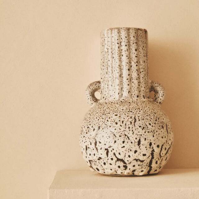 Calcita Small Speckled Brown Vase - Calcita Small Speckled Brown Vase - image 1