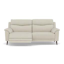 Revel 3 Seater Recliner Sofa - 2.5 Seater Sofa with 2 Power Recliners Fabric - Power Recliner with USB - FAB-LKV - 02 BEIGE