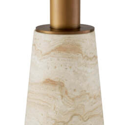 Eichholtz Genova Round Dining Table Travertine  Brushed Brass Finish - Round Dining Table Travertine  Brushed Brass Finish - thumbnail 6