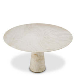 Eichholtz Genova Round Dining Table Travertine  Brushed Brass Finish - Round Dining Table Travertine  Brushed Brass Finish - thumbnail 3