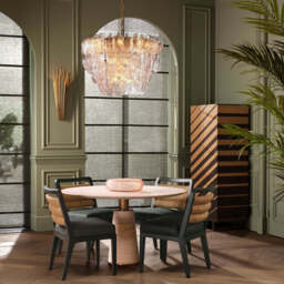 Eichholtz Genova Round Dining Table Travertine  Brushed Brass Finish - Round Dining Table Travertine  Brushed Brass Finish - thumbnail 2
