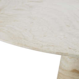 Eichholtz Genova Round Dining Table Travertine  Brushed Brass Finish - Round Dining Table Travertine  Brushed Brass Finish - thumbnail 5