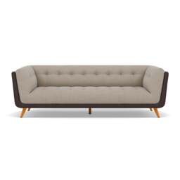 Siena 3 Seater Sofa - 2.5 Seater Sofa F8 + Cat 60 - Hopsack Linen 70004+Cat 60/08 - thumbnail 1
