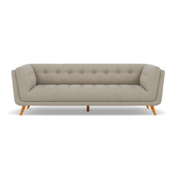 Siena 3 Seater Sofa - 2.5 Seater Sofa F8 + Cat 60 - Hopsack Linen 70004+Cat 60/08 - thumbnail 2