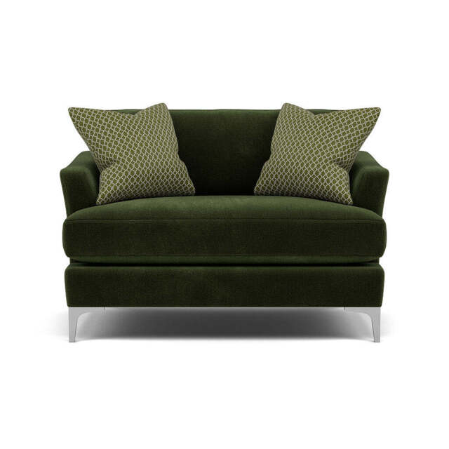 Tulip Loveseat - Cuddler Fabric - Pillow Pack 1 / Brushed Chrome - image 1