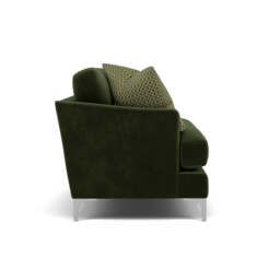 Tulip Loveseat - Cuddler Fabric - Pillow Pack 1 / Brushed Chrome - thumbnail 3