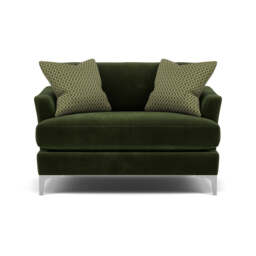 Tulip Loveseat - Cuddler Fabric - Pillow Pack 1 / Brushed Chrome - thumbnail 1