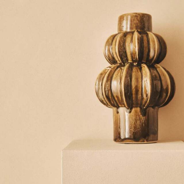 Kondo Brown Bubble Vase - Kondo Brown Bubble Vase - image 1
