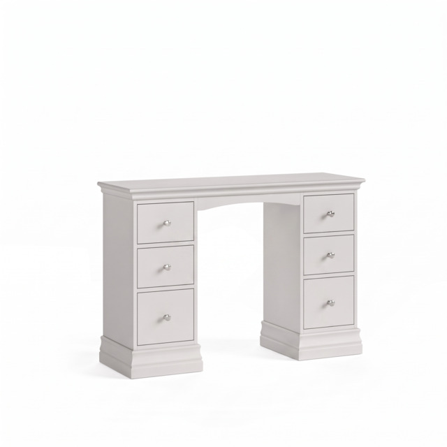 grey double pedestal dressing table Aria Stool