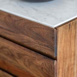 Barcelona Sideboard - Sideboard Dark Wood / Marble - thumbnail 3