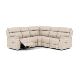 Galaxy Corner Recliner Sofa - Combination 3 2 Corner 2 with 2 Power Recliners Cat 25S - Left Hand Facing - Power Recliner with USB - NCS-156E FROST