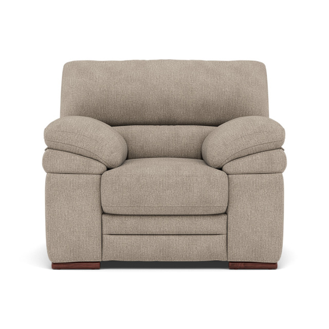 Gino Armchair - Armchair F8 - Darwin Mink 50366 / Wooden Feet - image 1