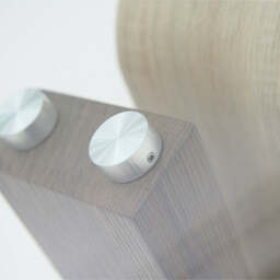 Atlas End Table - End Table Walnut/Stainless Steel/Clear Glass - thumbnail 5