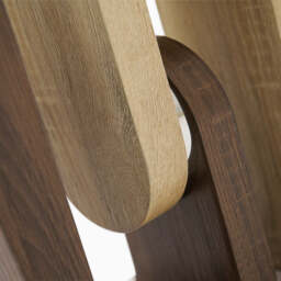 Atlas End Table - End Table Walnut/Stainless Steel/Clear Glass - thumbnail 6