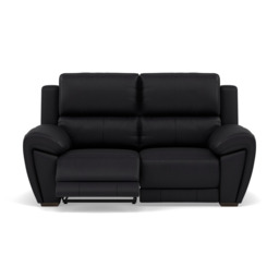 Echo 2 Seater Recliner Sofa - 2 Seater 2 Power Recliners Cat 25S - Power Recliner Power Footrest Headrest & USB - NCS-023C BLACK - thumbnail 1
