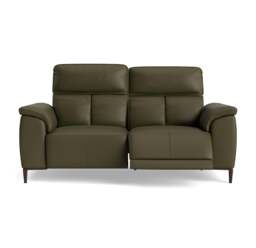 Loma Small 3 Seater Recliner Sofa - 2.5 Seater Sofa with 2 Power Recliners (Compact) USB Cat 20S - Power Recliner with USB - NWS-548E DARK OLIVE - thumbnail 1