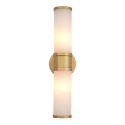 Eichholtz Claridges Double Wall Lamp Antique Brass And Alabaster - Wall Lamp Claridges Double - thumbnail 2