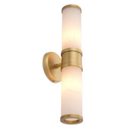 Eichholtz Claridges Double Wall Lamp Antique Brass And Alabaster - Wall Lamp Claridges Double - thumbnail 3