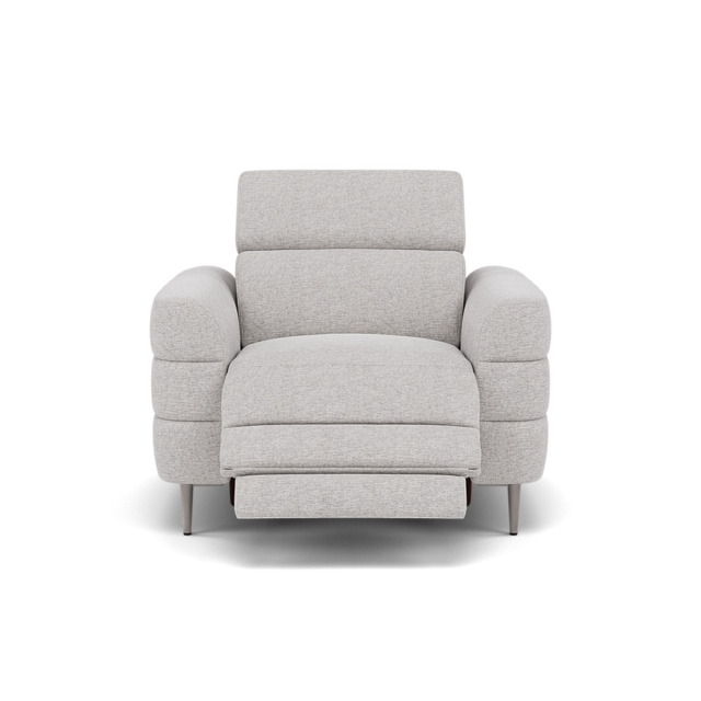 Hoy Recliner Armchair - Chair W/ Power Recliner W/ Manual Headrest Fabric - Power with Manual Headrest - KB-1280-UK Darwin Silver - image 1