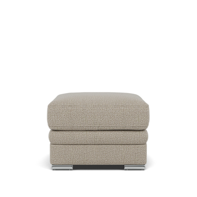 Gino Storage Footstool - Storage Stool F8 - Hopsack Linen 70004 / Metal Feet - image 1