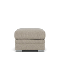 Gino Storage Footstool - Storage Stool F8 - Hopsack Linen 70004 / Metal Feet - thumbnail 1