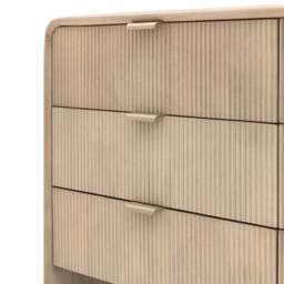 Colonna 6 Drawer Chest - 6 Drawer Chest Natural Mango Wood / Brass - thumbnail 8