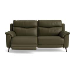 Revel Small 3 Seater Recliner Sofa - 2.5 Seater Sofa with 2 Power Recliners (Compact) Cat 20S - Power Recliner with USB - BXS-946B FEATHER GREY - thumbnail 1