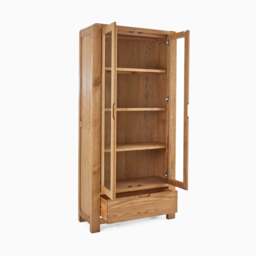 Solvi Display Cabinet - Display Cabinet Solid Oak / Oak Veneer - thumbnail 3