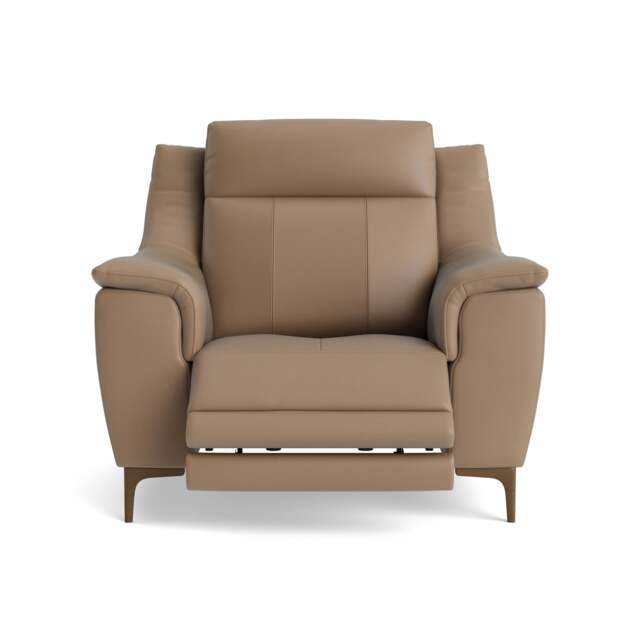 Nicoletti Carmen Recliner Armchair - Power Recliner Chair CB - Power Recliner with USB - Feet: Graubraun / Torello PS 312 Taupe - image 1