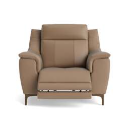 Nicoletti Carmen Recliner Armchair - Power Recliner Chair CB - Power Recliner with USB - Feet: Graubraun / Torello PS 312 Taupe