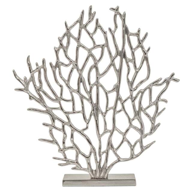 Prato Small Silver Nickel Finish Coral Sculpture - image 1