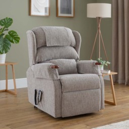 Westbury Standard Recliner Armchair - Standard Manual Recliner Fabric - Manual Recliner - Iona Haze / Teak Knuckle - thumbnail 2