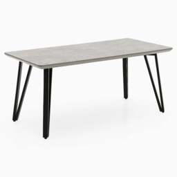 Akida Coffee Table - Coffee Table Faux Concrete / Black Powder - thumbnail 2