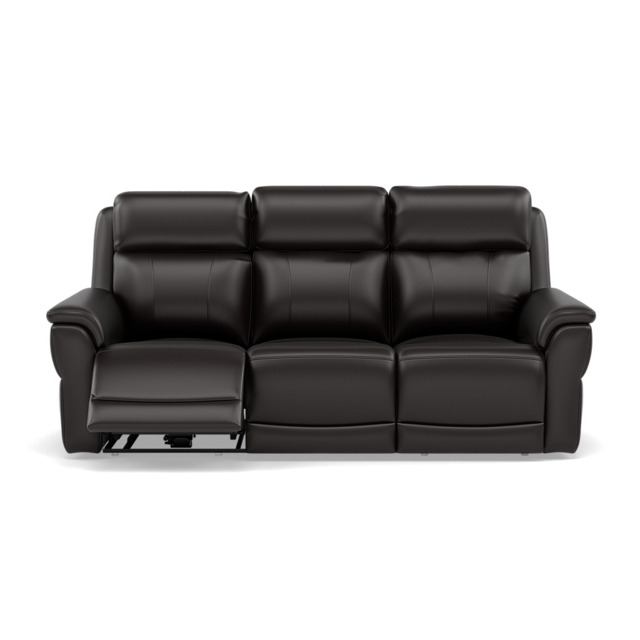 Juno 3 Seater Recliner Sofa - 3 Seater Power Recliner Sofa with USB Cat 60 - Power Recliner with USB - Cat-60/09 Montana Black Coffee - image 1