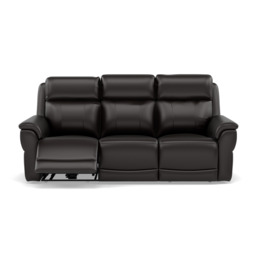 Juno 3 Seater Recliner Sofa - 3 Seater Power Recliner Sofa with USB Cat 60 - Power Recliner with USB - Cat-60/09 Montana Black Coffee - thumbnail 1