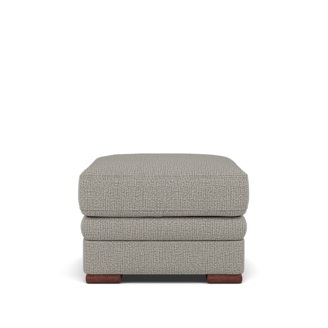 Gino Storage Footstool - Storage Stool F8 - Hopsack Dove 70001 / Wooden Feet - image 1