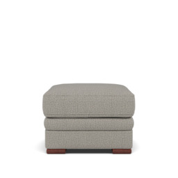 Gino Storage Footstool - Storage Stool F8 - Hopsack Dove 70001 / Wooden Feet - thumbnail 1