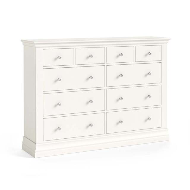 Aria White 4 Over 6 Drawer Chest - 4 Over 6 Chest Coconut Milk - image 1