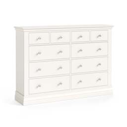 Aria White 4 Over 6 Drawer Chest - 4 Over 6 Chest Coconut Milk - thumbnail 1