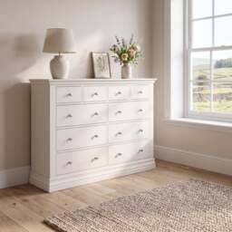 Aria White 4 Over 6 Drawer Chest - 4 Over 6 Chest Coconut Milk - thumbnail 2